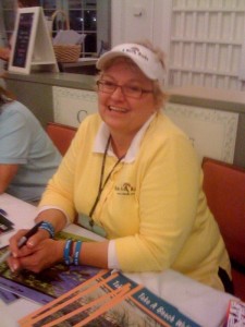 Jane Kirkland signs books at the No Child Left Inside symposium