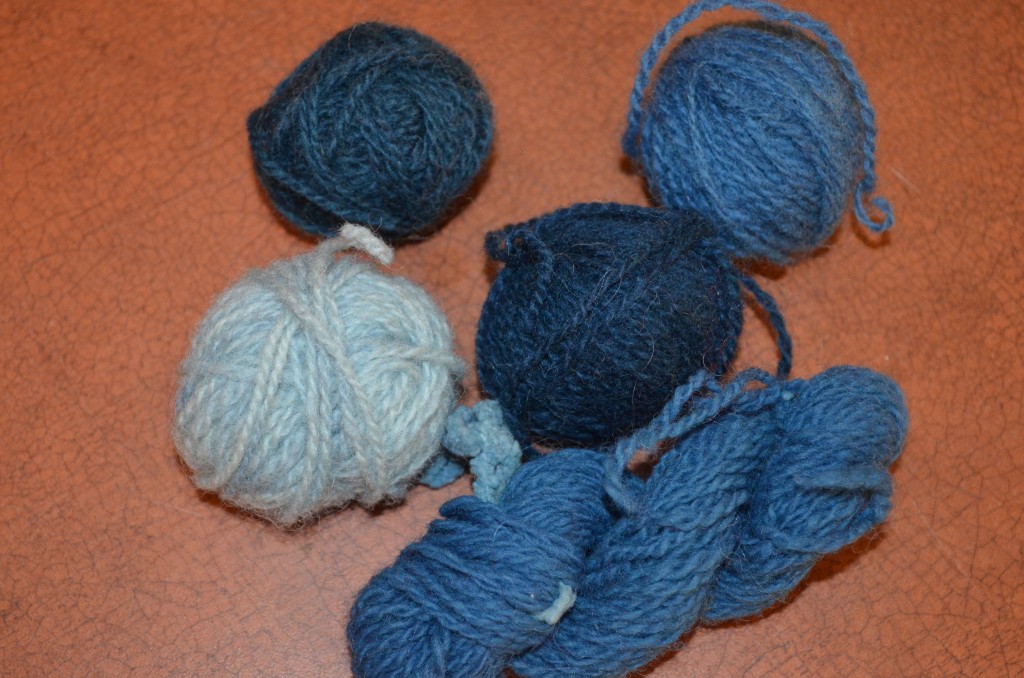Blue dye from woe or indigo
