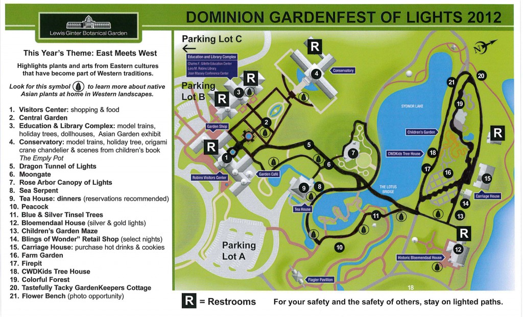 Dominion GardenFest of Lights Map