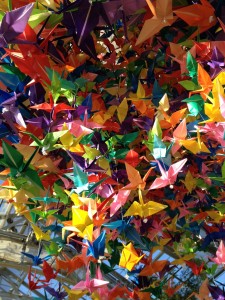 Paper Cranes in the Conservatory