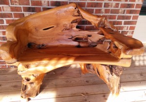 teak wood bench