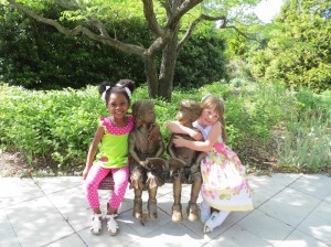 Kids having fun at the Garden on Mother's Day weekend.