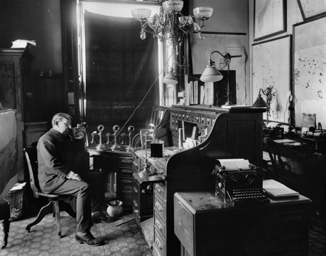 Lewis Ginter at his desk