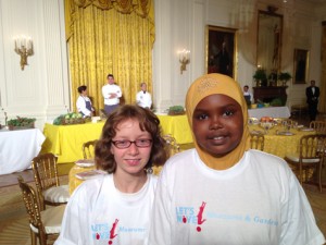 Two students representing Lewis Ginter Botanical Garden at the White House