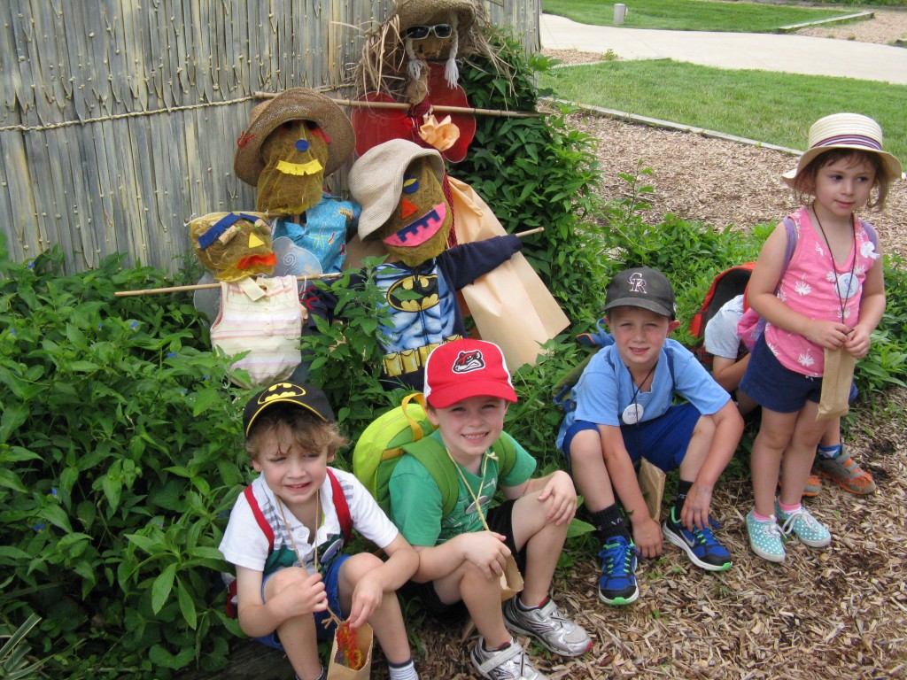 The week wouldn’t be complete without building scarecrows to keep pesky rabbits out of the vegetable patch! Can you tell the scarecrows from the campers?
