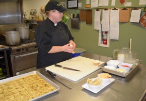 Chef Anne Maury making the famous