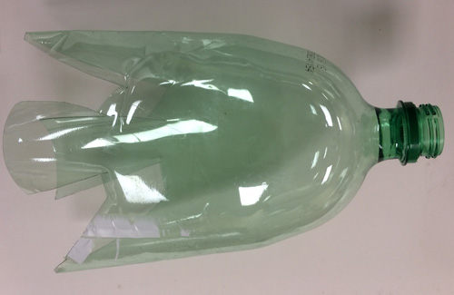 Green soda bottle fish DIY