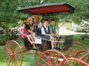 Family in surrey at heritage event