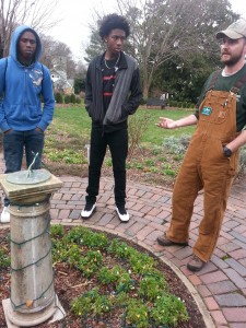 Youth Program Developer Bray Wilkins and teens