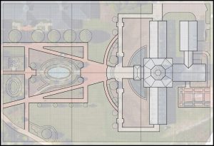 Layout of Central Garden at Lewis Ginter Botanical