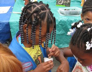 girl scout doing crafts 300