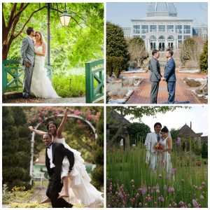 garden wedding collage