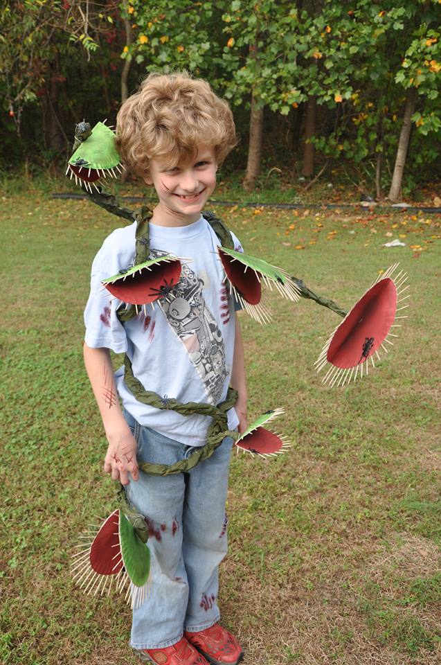 Ethan as a carnivorous plant for halloween