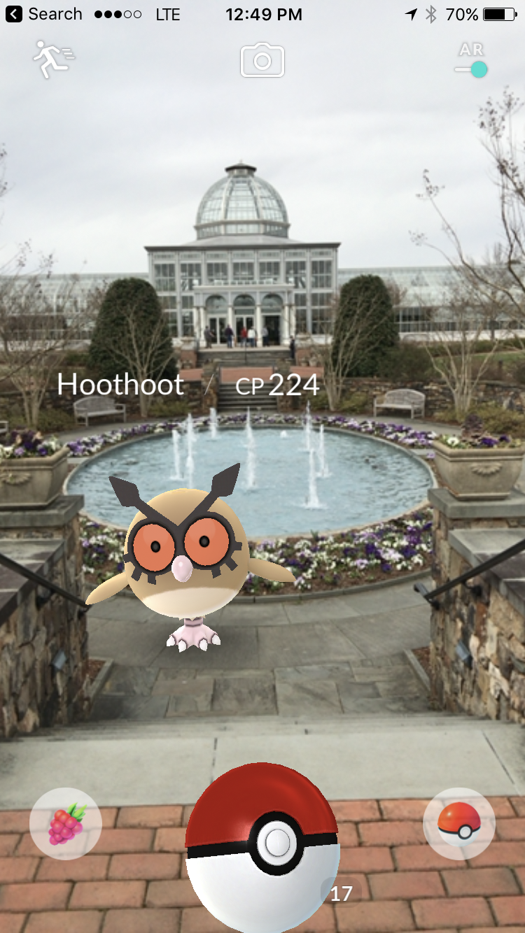 HootHoot in front of the Conservatory 