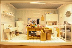 miniature at the dollhouse exhibit at Dominion GardenFest of Lights