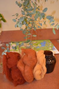 wool dyed with Eucalyptus