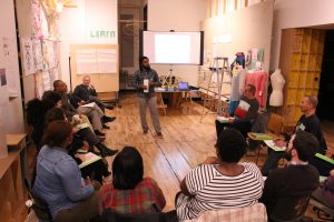 Duron Chavis at First Ginter Urban Gardeners meeting