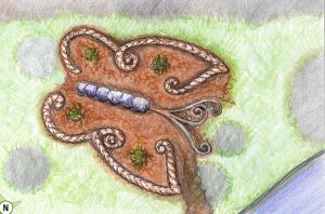 A Butterfly's Journey schematic by artist Cathy Vaughn