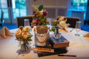 Outdoor weddings at Lewis Ginter Botanical Garden include lovely indoor or tented reception spaces. Image by A Lovely Photo.