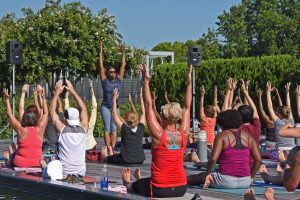 outdoor garden yoga
