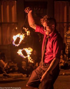 Fire spinning from Host of Sparrows