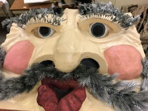 A giant, handmade by staff