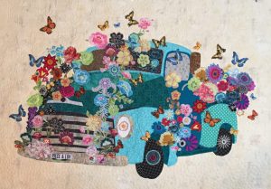 Richmond Modern Quilters Guild Piece and Luv and Giraffes by Theresa Sullivan Janicek