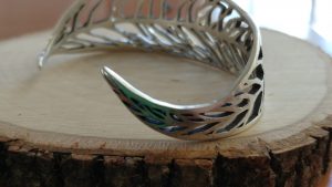 silver bracelet -- Virginia creeper