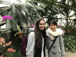 Exchange students at Lewis Ginter Botanical Garden