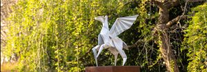 Hero's Horse Origami art from Origami in the Garden. Image by Tom Hennessy
