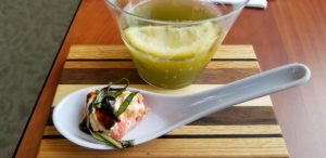 Herb-infused cocktails paired with appetizers