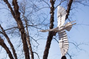 Origami in the Garden sculpture. Image by Phuong Tran