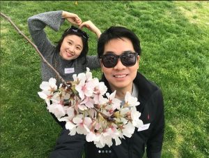 Couple with Cherry Blossoms. Image by pf.sophia on Instagram