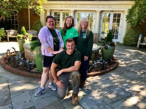 Shannon Smith with horticulturists at Lewis Ginter