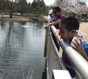 Brayden from World Pediatric Project touring the Garden