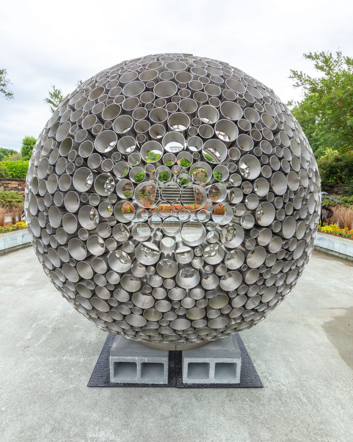 Ball sculpture Lewis Ginter Botanical Garden
