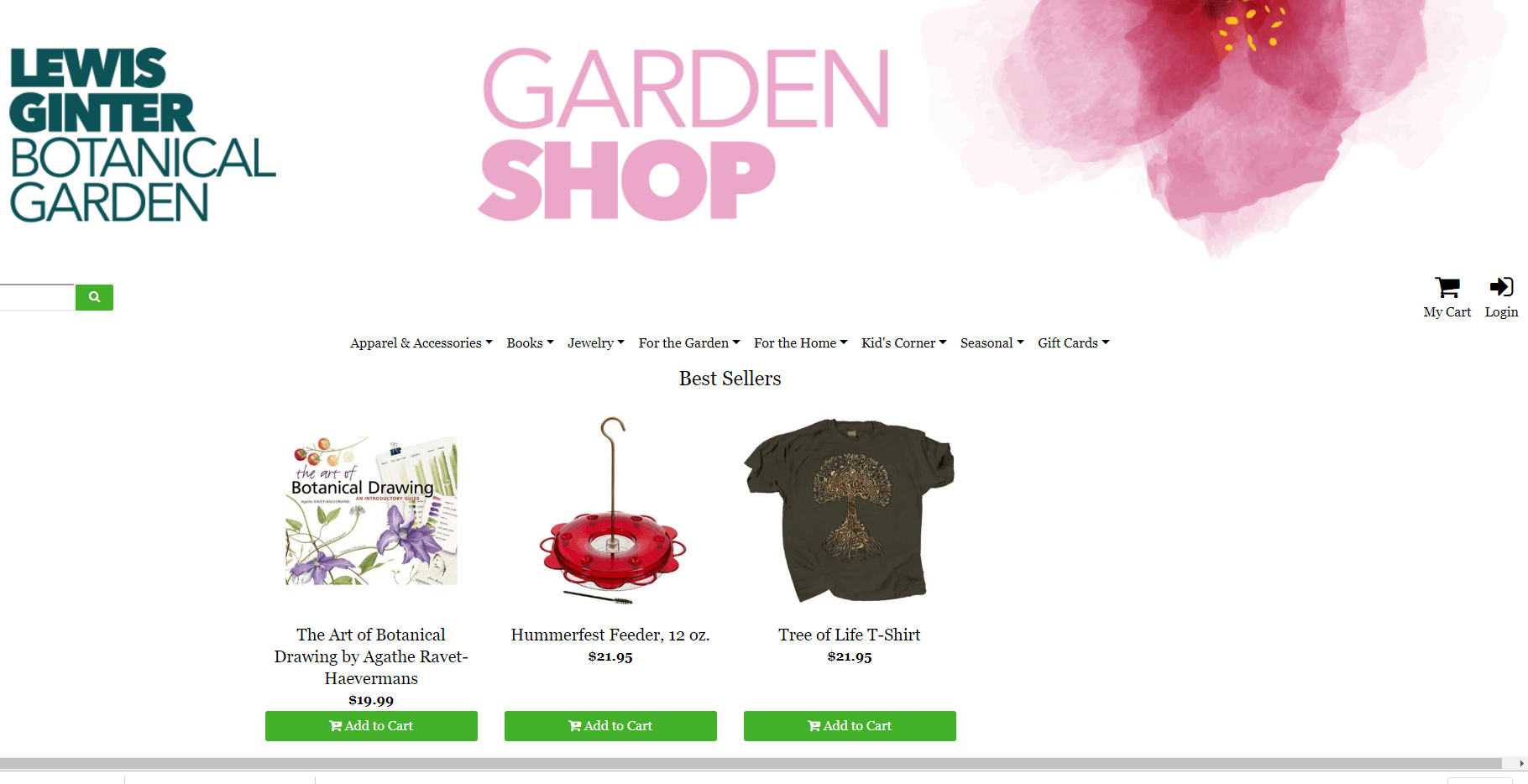 Garden Shop Screen Shot Of Online Store Lewis Ginter Botanical Garden