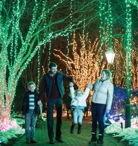 Family at GardenFest of Lights