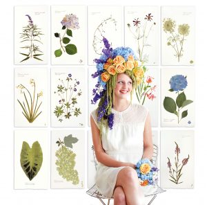 Anne Blackwell Thompson illustration of botanicals with cover girl Kate