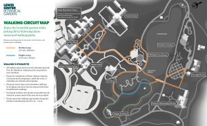 Walking trails map at Lewis Ginter Botanical Garden