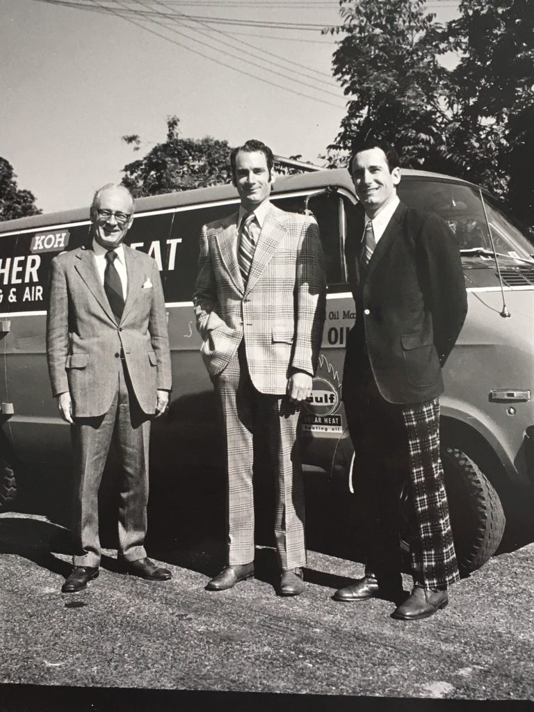 The Kellehers : Mike Kelleher (left), with sonsPat Kelleher (center) and Joe Kelleher (right).