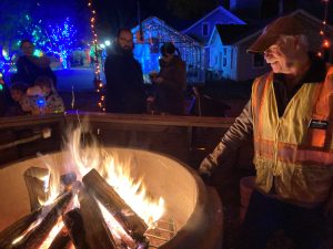Buz Sawyer by the fire