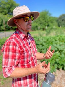 Sustainable Gardener Mikey Partusch and his heirloom tomatoes