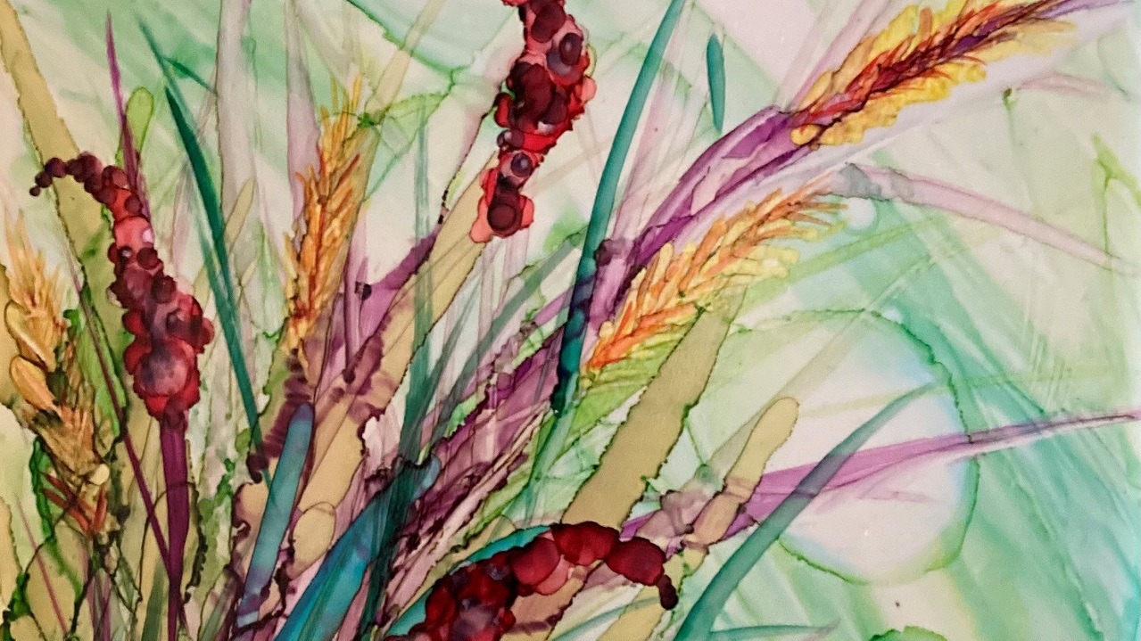 Alcohol Inks: Inspirations on Tile