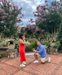 A marriage proposal at Lewis Ginter Botanical Garden