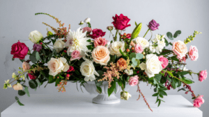 A colorful floral arrangement.