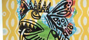 Alebrijes-Inspired Linoleum Printmaking and Collage