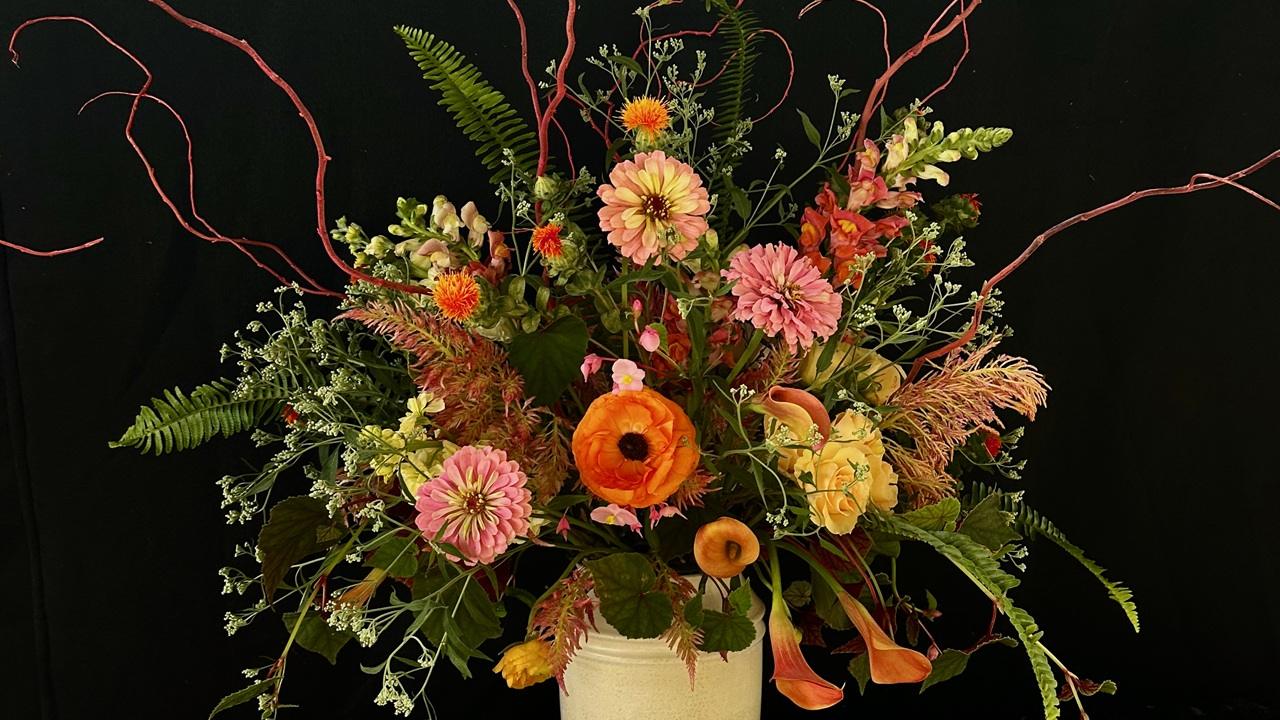 Autumnal Sunset: Paint a Picture in Flowers